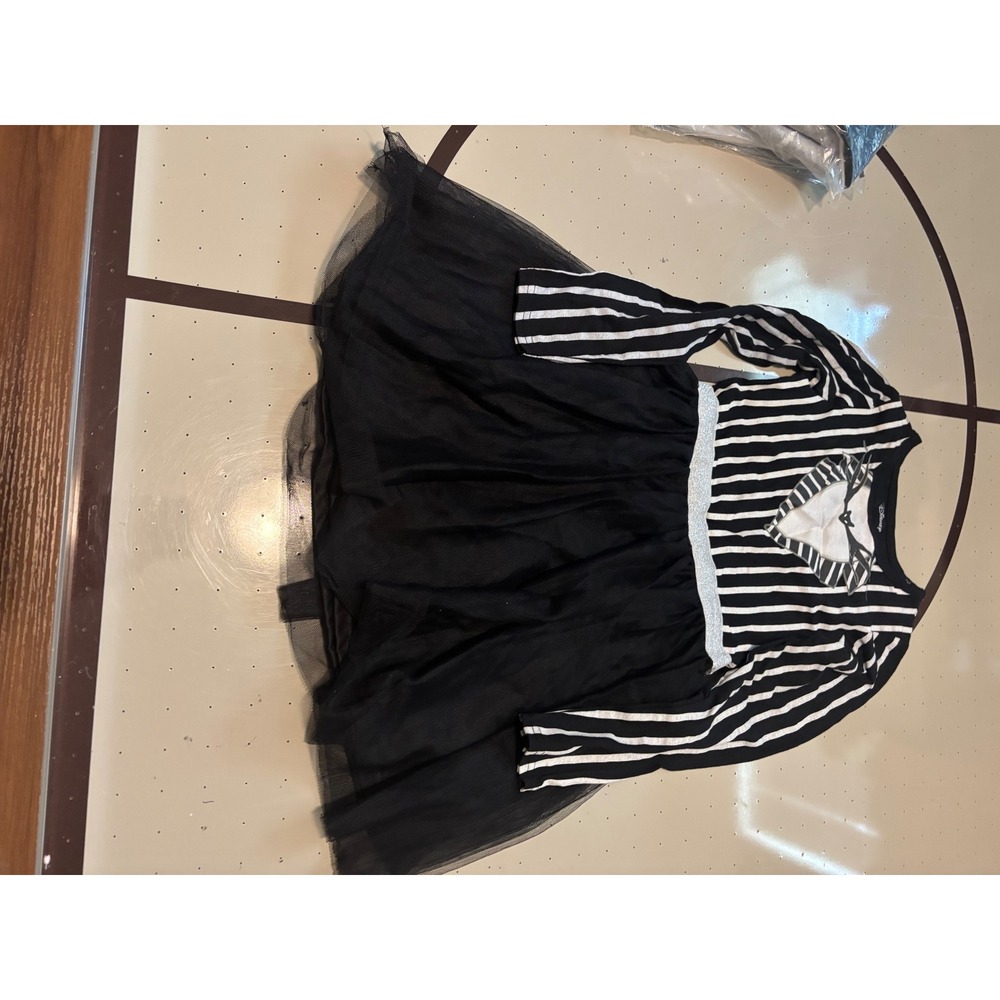 Disney Nightmare Before Christmas Jack Skellington Tutu Dress Girls 5/6 Black